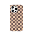 Chocolate Brown Latte Check iPhone 16 Pro Case