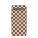 Chocolate Brown Latte Check Google Pixel 6a Case