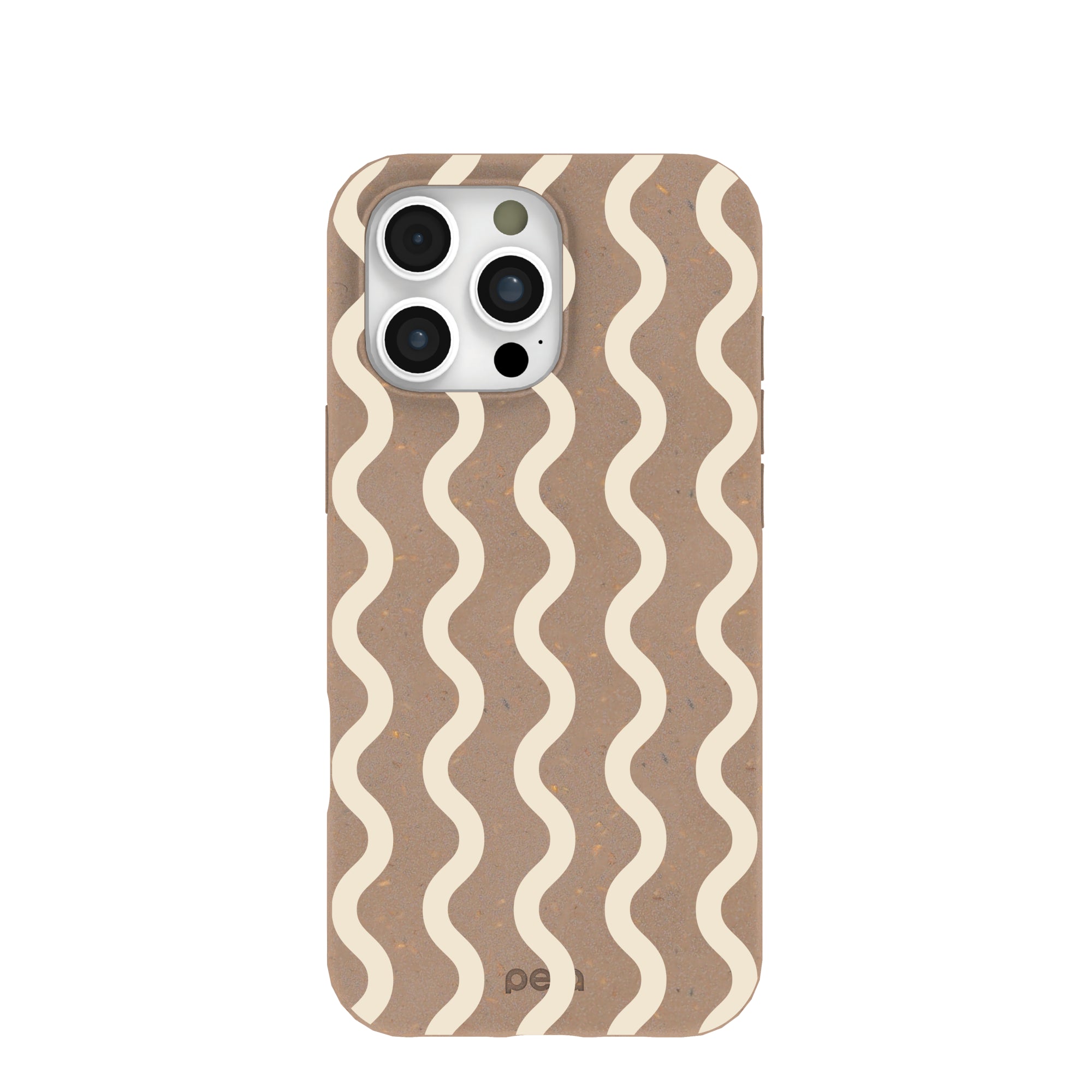 Chocolate Brown Latte Waves iPhone 16 Pro Max Case – Pela Case