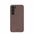 Chocolate Brown Leaf Veins Samsung Galaxy S24 Case