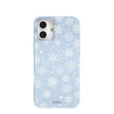Powder Blue Let it Snow iPhone 16 Plus Case