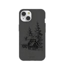 Black Lone Cabin iPhone 14 Case