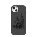Black Lone Cabin iPhone 15 Case