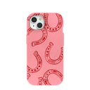 Bubblegum Pink Lucky Horseshoe iPhone 15 Case