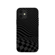 Black Melted Checkers iPhone 12/ iPhone 12 Pro Case