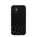 Black Melted Checkers iPhone 12/ iPhone 12 Pro Case