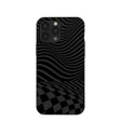 Black Melted Checkers iPhone 13 Pro Max Case