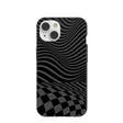 Black Melted Checkers iPhone 14 Case