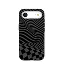 Black Melted Checkers iPhone Air Case