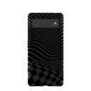 Black Melted Checkers Google Pixel 6 Case