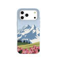 Powder Blue Mountains and Blooms iPhone 17 Pro Max Case