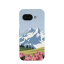 Powder Blue Mountains and Blooms Google Pixel 9a Case