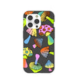 Black Mushroom Party iPhone 14 Pro Case