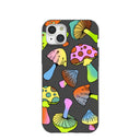 Black Mushroom Party iPhone 15 Plus Case
