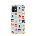 Powder Blue Noel Stamps iPhone 12 Mini Case