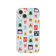 Powder Blue Noel Stamps iPhone 14 Case