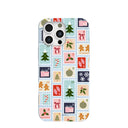 Powder Blue Noel Stamps iPhone 16 Pro Max Case