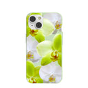 Sage Green Orchid Blooms iPhone 14 Case
