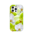 Sage Green Orchid Blooms iPhone 15 Pro Case