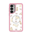 Clear Purrfection Samsung Galaxy S26+(Plus) Case With Petal Pink Ridge (Magnetic Charging included)