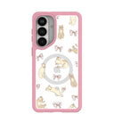 Clear Purrfection Samsung Galaxy S26+(Plus) Case With Petal Pink Ridge (Magnetic Charging included)
