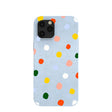 Powder Blue Rainbow Dots iPhone 12 Pro Max Case