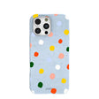 Powder Blue Rainbow Dots iPhone 16 Pro Max Case