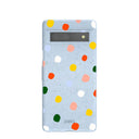 Powder Blue Rainbow Dots Google Pixel 7a Case