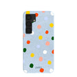 Powder Blue Rainbow Dots Samsung Galaxy S25 Case