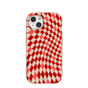 Seashell Red Checks iPhone 15 Case