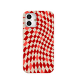 Seashell Red Checks iPhone 16 Plus Case