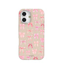Seashell Rosy Bows iPhone 16 Case