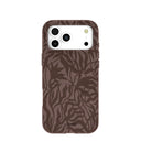 Chocolate Brown Rustic Leaves iPhone 17 Pro Max Case