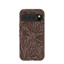 Chocolate Brown Rustic Leaves Google Pixel 10/10 Pro Case
