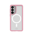 Clear Samsung Galaxy S26+(Plus) Case with Petal Pink Ridge (Magnetic Charging Included)