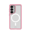Clear Samsung Galaxy S26 Case with Petal Pink Ridge (Magnetic Charging Included)