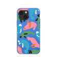 Electric Blue Sea Cows iPhone 13 Mini Case