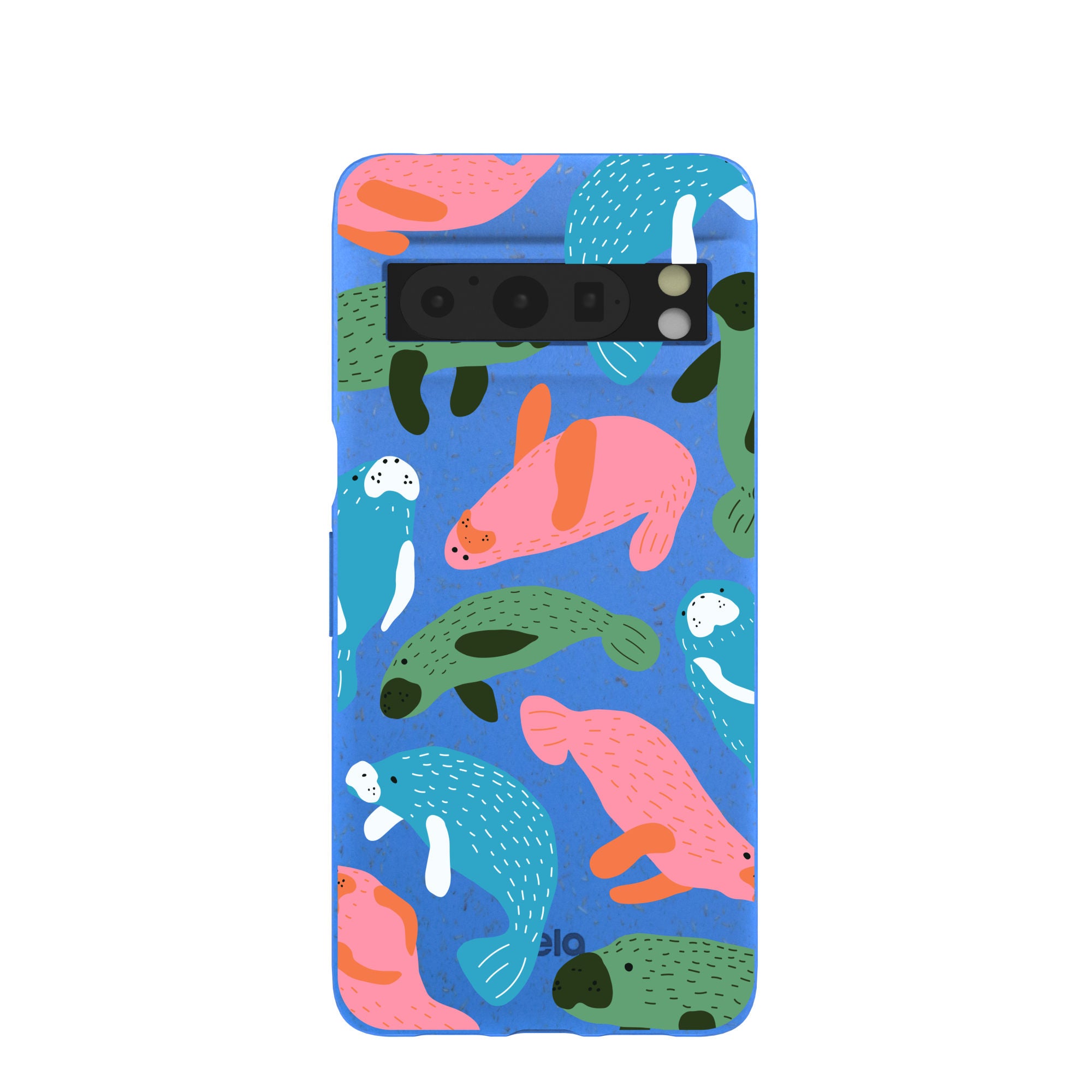 Electric Blue Sea Cows Google Pixel 8 Pro Case – Pela Case