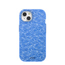 Electric Blue Shark Frenzy iPhone 15 Case
