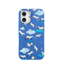 Electric Blue Sheep Dreamers iPhone 16 Case