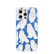 Electric Blue Snowy Owls iPhone 16 Pro Max Case