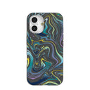 Black Space Waves iPhone 16 Case