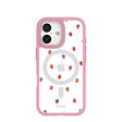 Clear Summer Berries iPhone 17 Case With Petal Pink Ridge (MagSafe included)