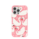 Bubblegum Pink Swan Garden iPhone 14 Pro Max Case