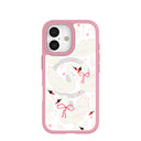 Clear Swan Garden iPhone 17 Case With Petal Pink Ridge (MagSafe included)