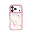 Clear Swan Garden iPhone 17 Pro Case With Petal Pink Ridge (MagSafe included)
