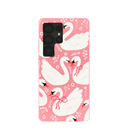 Bubblegum Pink Swan Garden Samsung Galaxy S25 Ultra Case