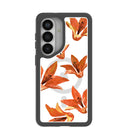 Clear Tiger Lily Samsung Galaxy S26 Case With Noir Ridge (Magnetic Charging included)