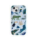 Powder Blue Tropical Rainforest iPhone 15 Case