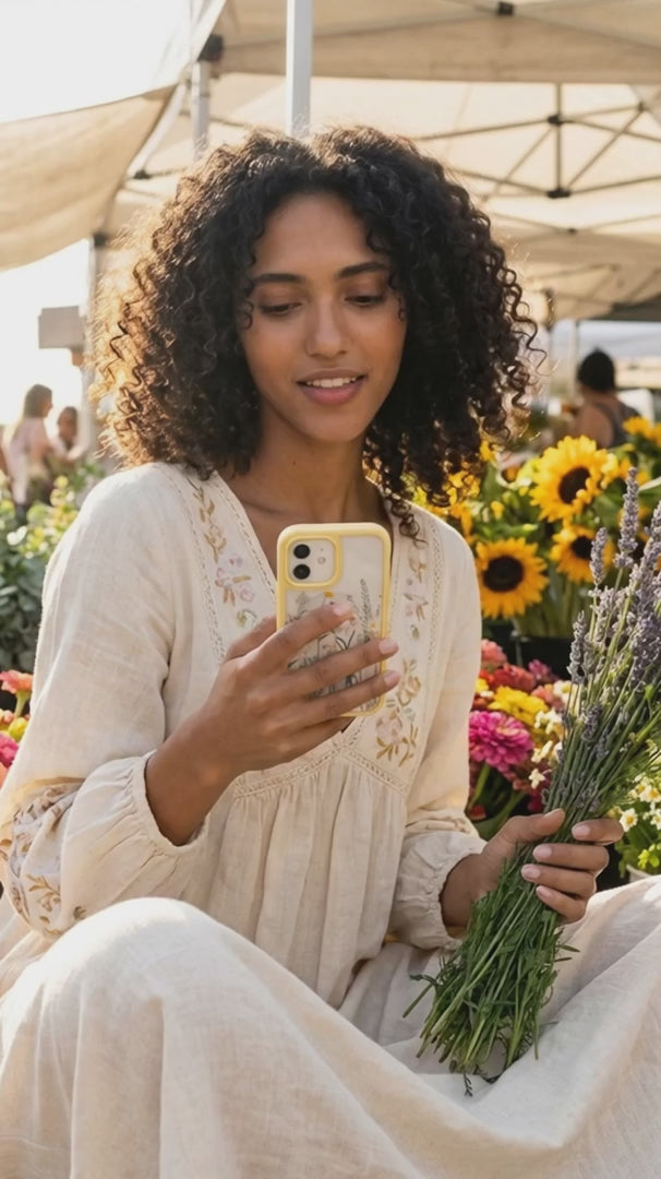 Clear Wanderflora iPhone 17 Pro Case With Sunbeam Ridge (MagSafe included) - Product video demonstration